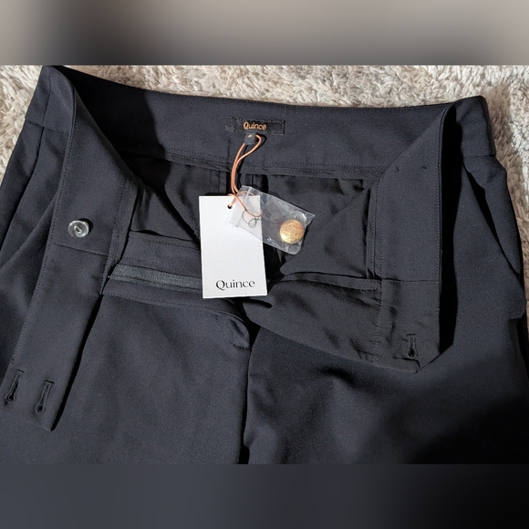 Quince High Rise Slim Scuba Ankle Pants Black Size 8 NWT - Picture 5 of 6